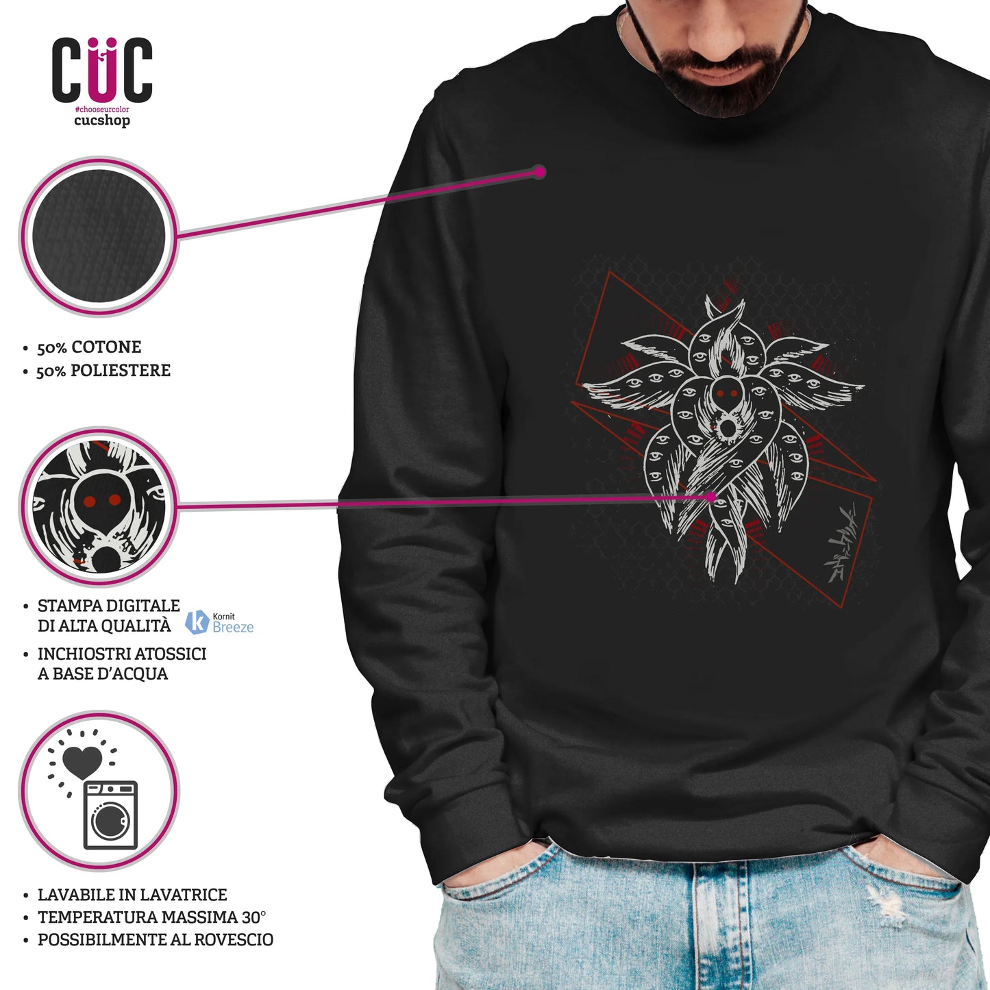 CUC GIROCOLLO EVA SHITO SYMBOL -  Unisex - ANIME MANGA - NEON GEN -  #chooseurcolor