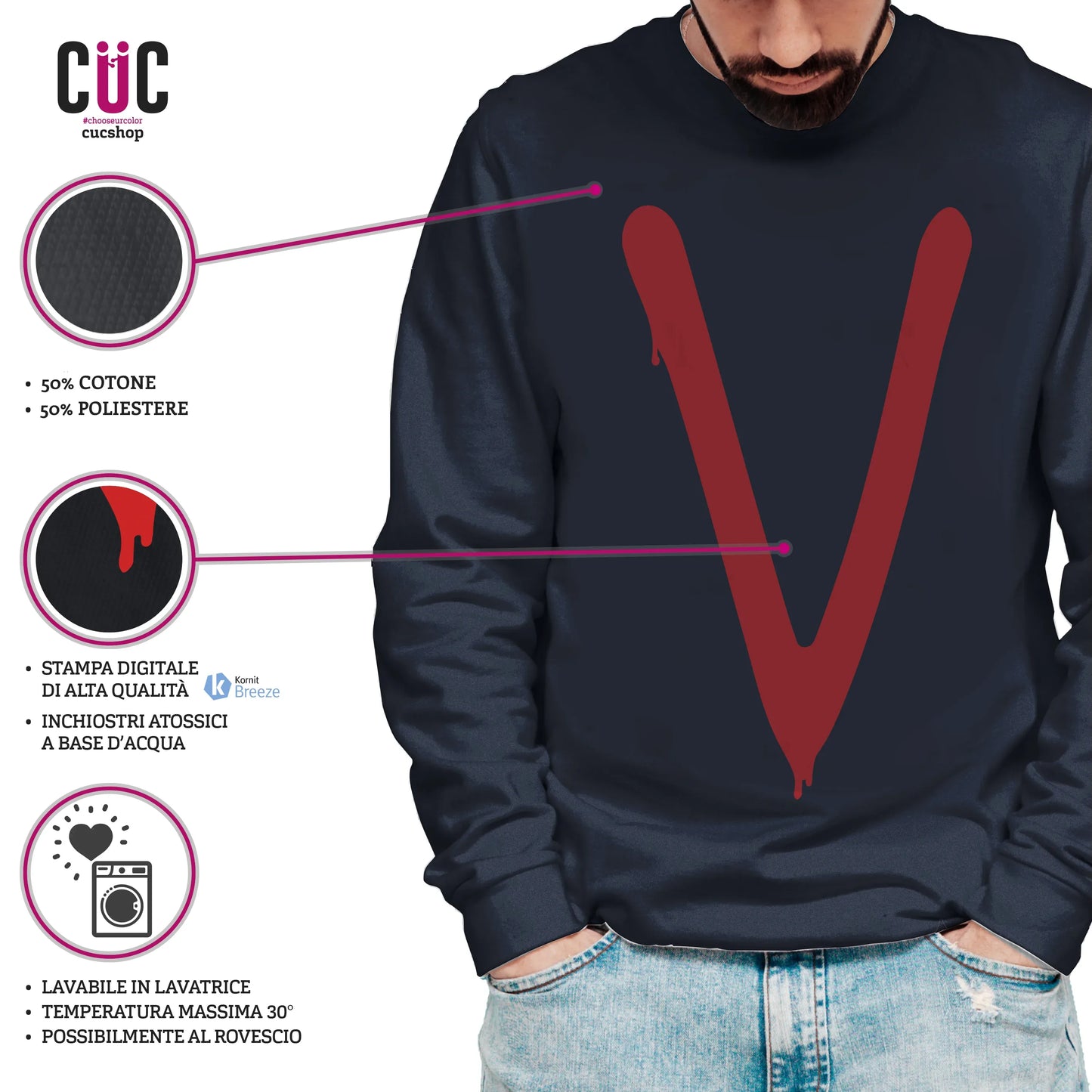 CUC GIROCOLLO V - Visitors 1984 -  Unisex - SERIE TV - Cult -  #chooseurcolor