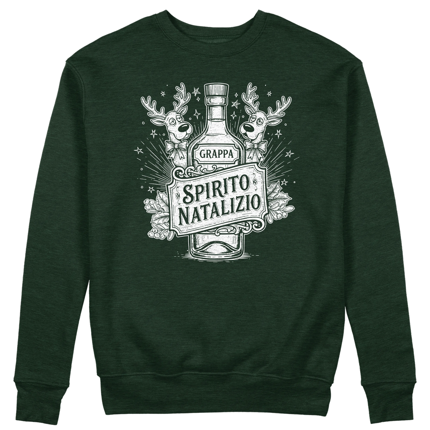 CUC GIROCOLLO Spirito Natalizio Grappa -  Unisex - NATALE - Divertente -  #chooseurcolor