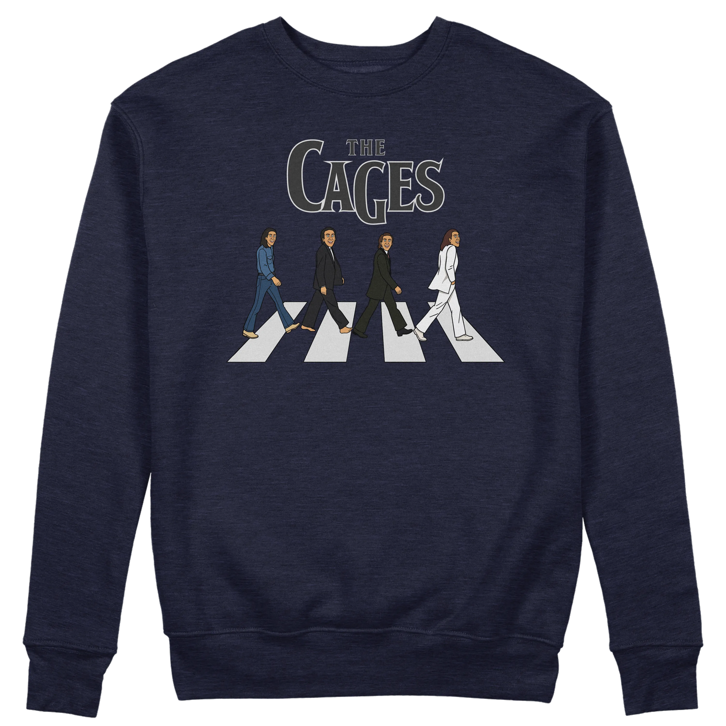 CUC GIROCOLLO THE CAGES -  Unisex - FILM - MUSICA - PERSONAGGI FAMOSI - Divertente - Nicolas Cage - Beatles - Abbey Road -  #chooseurcolor