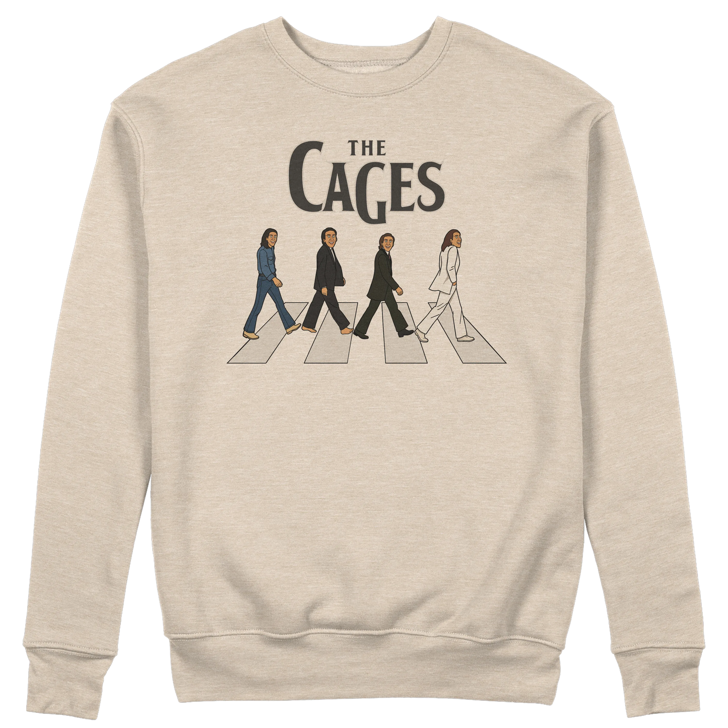 CUC GIROCOLLO THE CAGES -  Unisex - FILM - MUSICA - PERSONAGGI FAMOSI - Divertente - Nicolas Cage - Beatles - Abbey Road -  #chooseurcolor