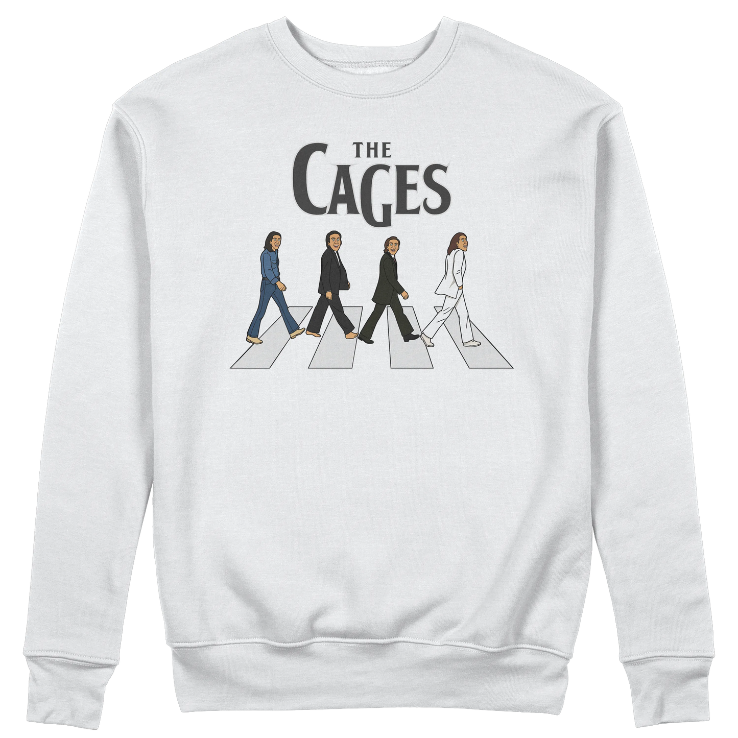 CUC GIROCOLLO THE CAGES -  Unisex - FILM - MUSICA - PERSONAGGI FAMOSI - Divertente - Nicolas Cage - Beatles - Abbey Road -  #chooseurcolor