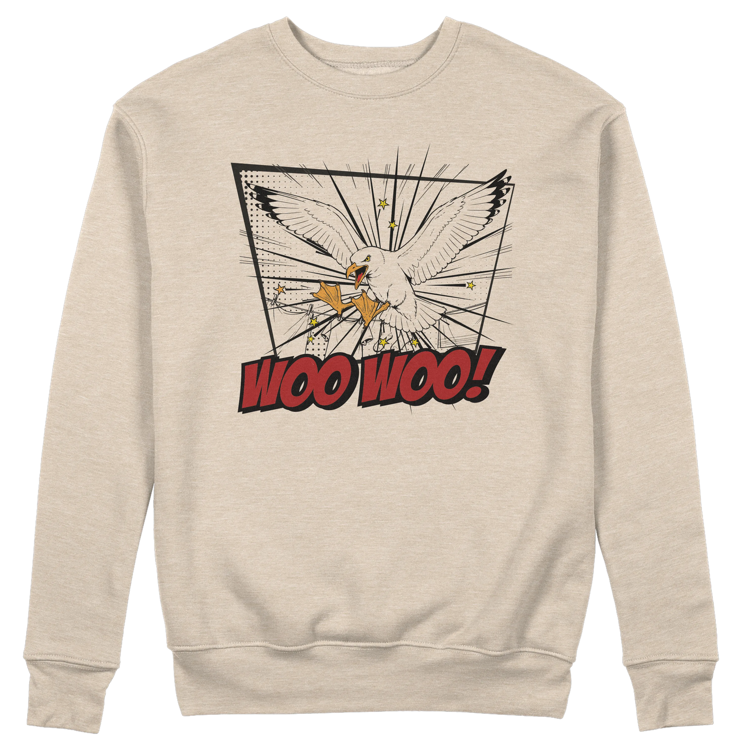 CUC GIROCOLLO CON LE ZAMPE DAVANTI -  Unisex - PERSONAGGI FAMOSI - IL BECCO WOO WOO - Divertente - Gabbiani -  #chooseurcolor