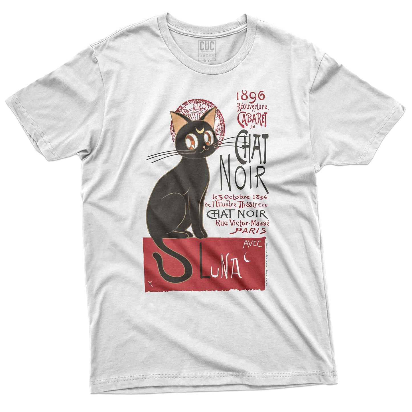 CUC T-Shirt LUNA -  Noir - Sailor - Cartoon - #chooseurcolor