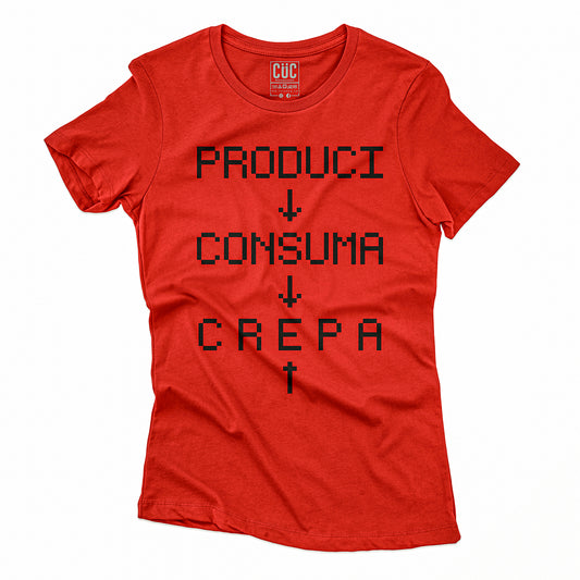 CUC T-Shirt PCC - Produci Consuma Crepa - CCCP - Grafica Punk Rock Alternativa #chooseurcolor