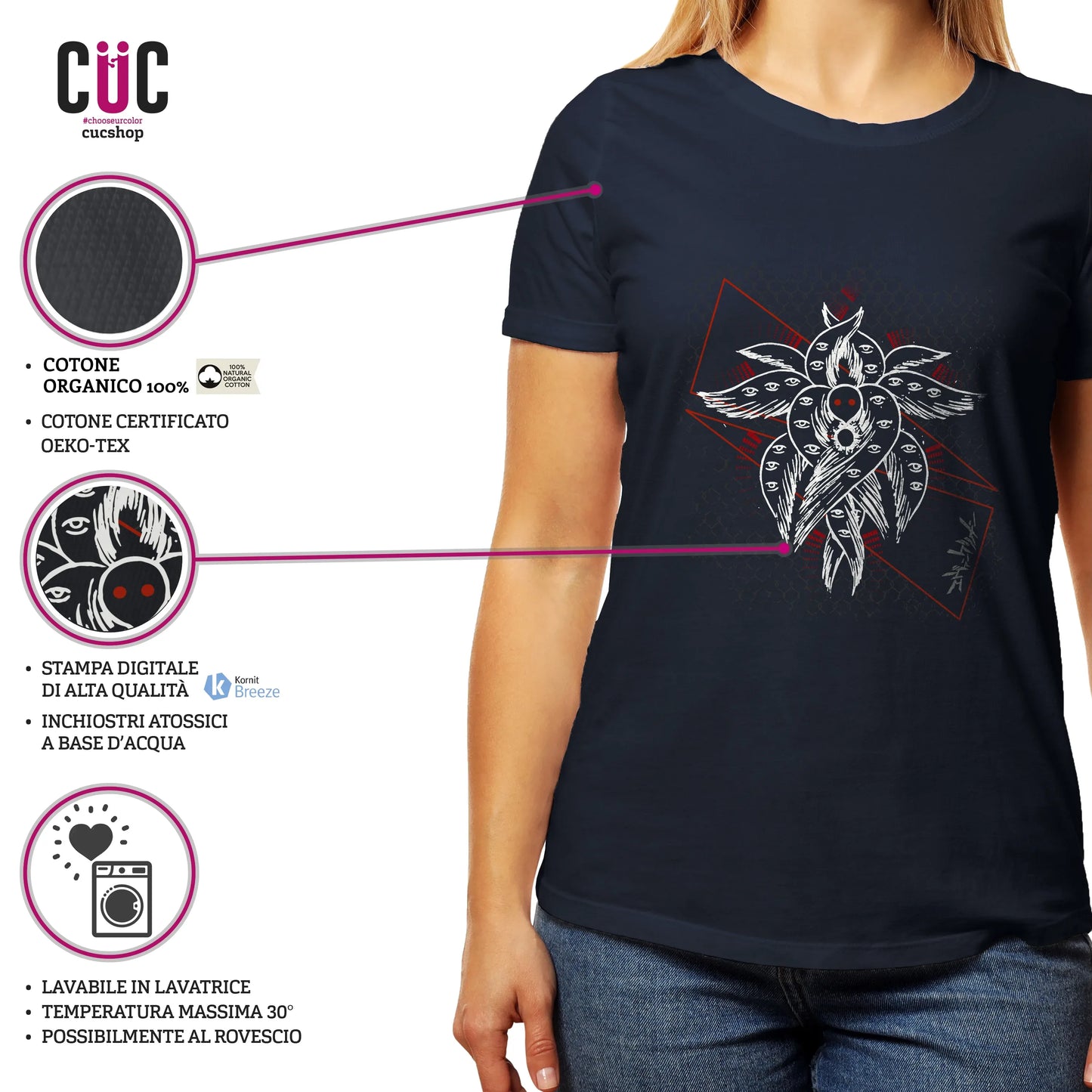 CUC T-SHIRT EVA SHITO SYMBOL - ANIME MANGA - NEON GEN -  #chooseurcolor