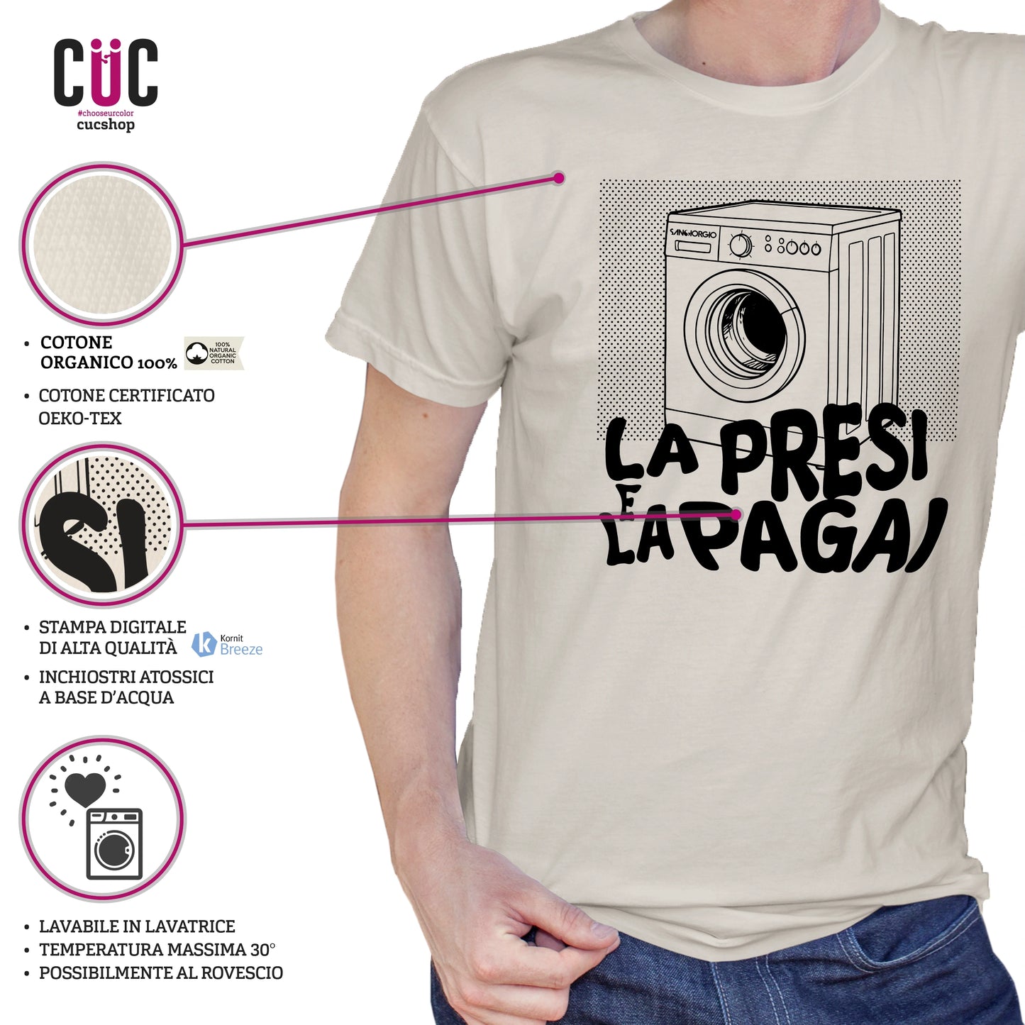 CUC T-SHIRT La Lavatrice - PERSONAGGI FAMOSI- scherzo telefonico - Mario Magnotta -  #chooseurcolor