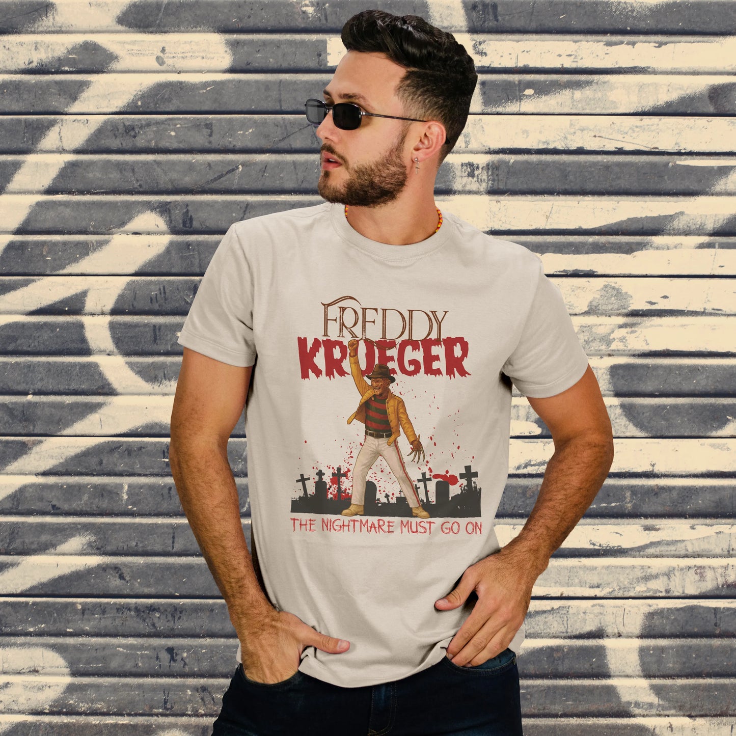 CUC T-SHIRT Freddy Krueger Mercury - FILM MUSICA - QUEEN -  #chooseurcolor