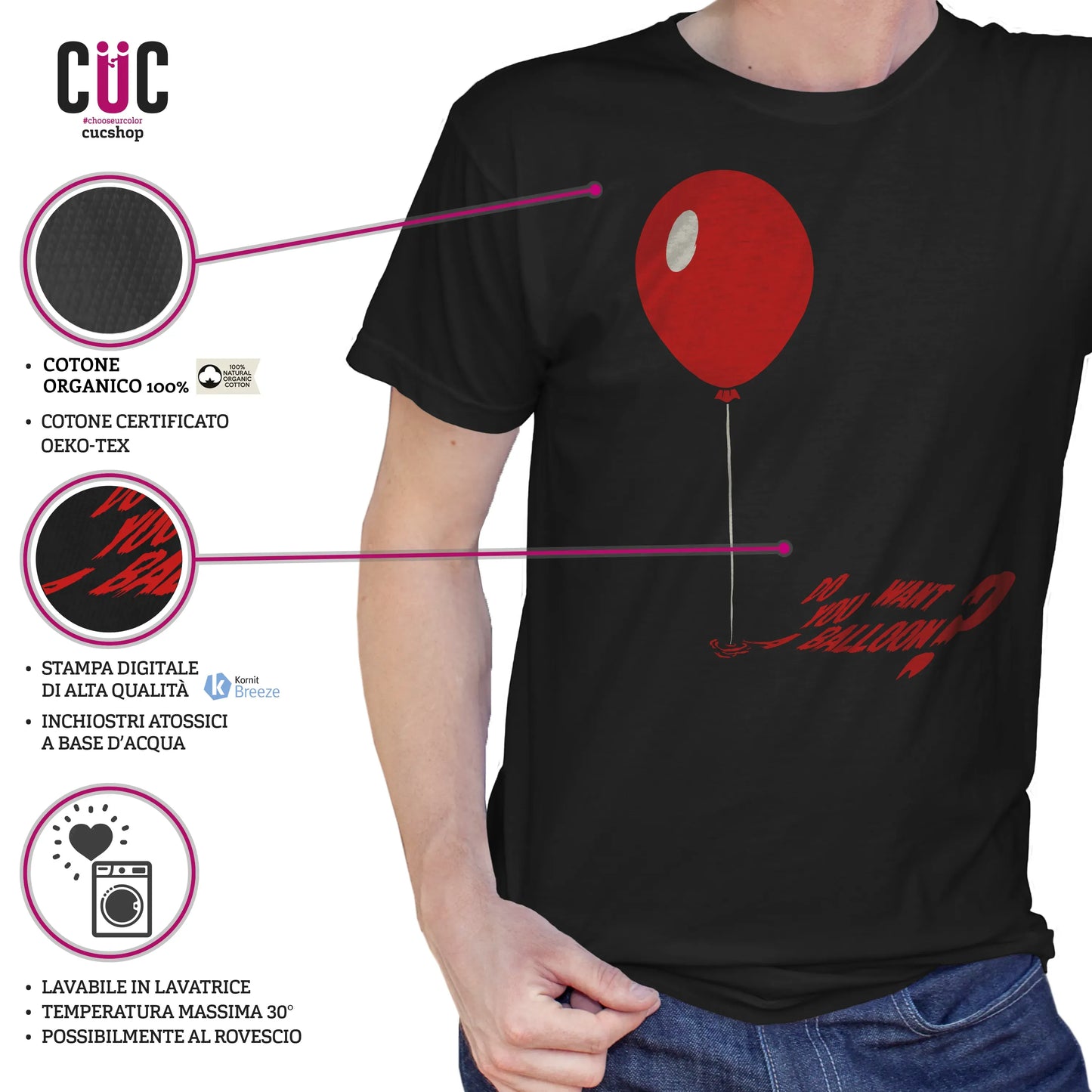 CUC T-SHIRT Do you want a balloon? - FILM - IT - Pennywise - Stephen King -  #chooseurcolor