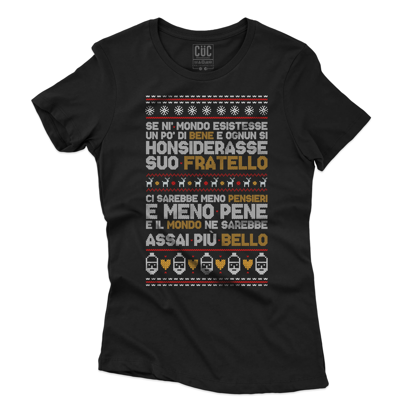 CUC T-SHIRT PATCHANI - Poesia Natalizia - PERSONAGGI FAMOSI - Natale -  #chooseurcolor