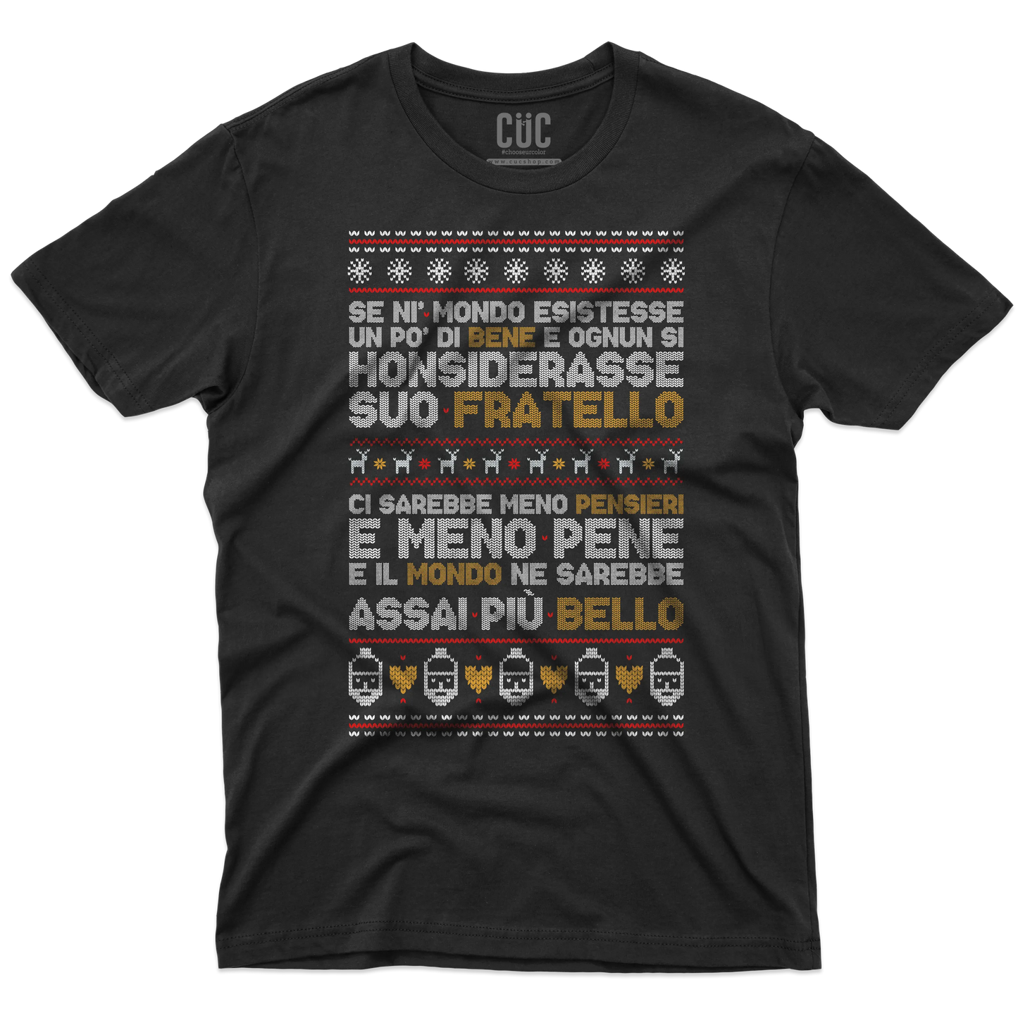 CUC T-SHIRT PATCHANI - Poesia Natalizia - PERSONAGGI FAMOSI - Natale -  #chooseurcolor