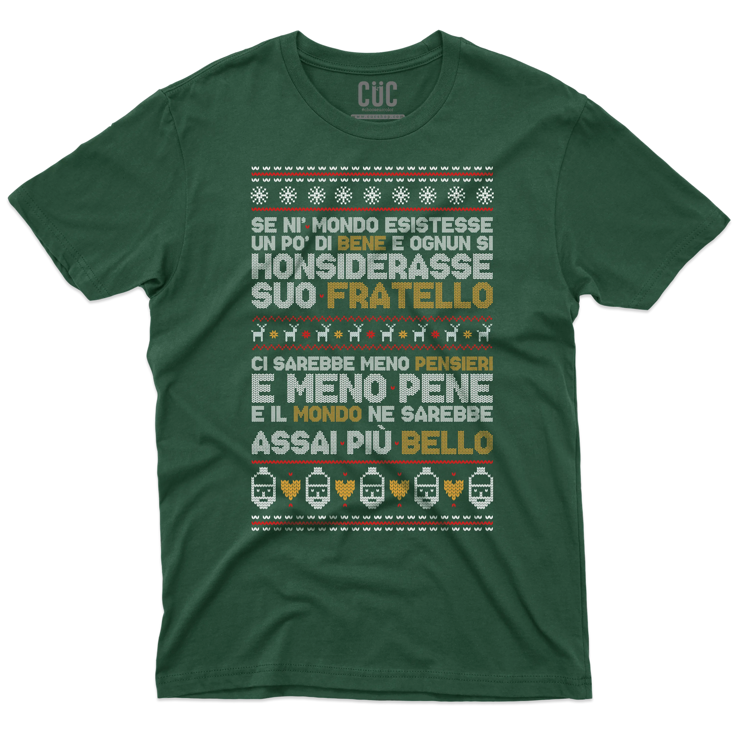 CUC T-SHIRT PATCHANI - Poesia Natalizia - PERSONAGGI FAMOSI - Natale -  #chooseurcolor