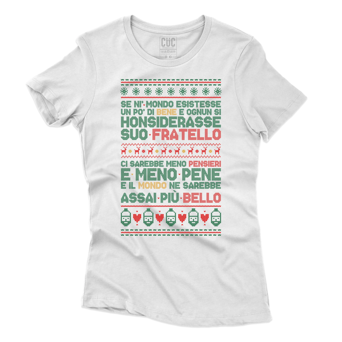 CUC T-SHIRT PATCHANI - Poesia Natalizia - PERSONAGGI FAMOSI - Natale -  #chooseurcolor