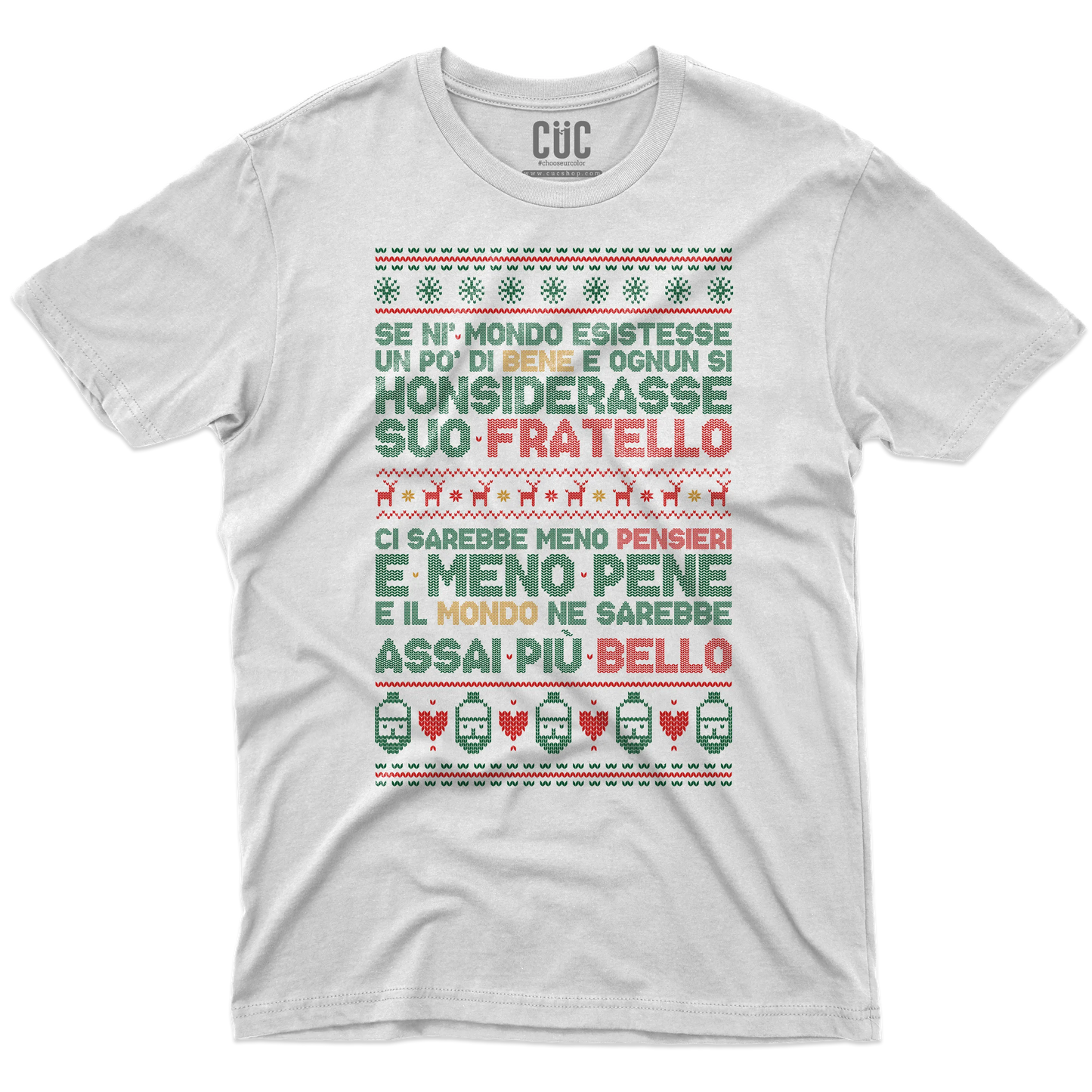 CUC T-SHIRT PATCHANI - Poesia Natalizia - PERSONAGGI FAMOSI - Natale -  #chooseurcolor