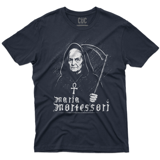 CUC T-SHIRT Maria Mortessori - PERSONAGGI FAMOSI - Black Metal - Divertente - #chooseurcolor