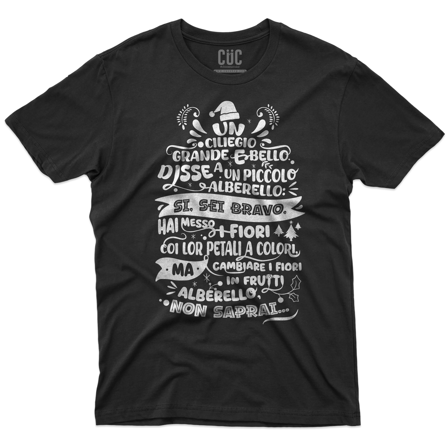 CUC T-SHIRT MARIANGELA Poesia Natalizia  - FILM Fantozzi - Cult -  #chooseurcolor