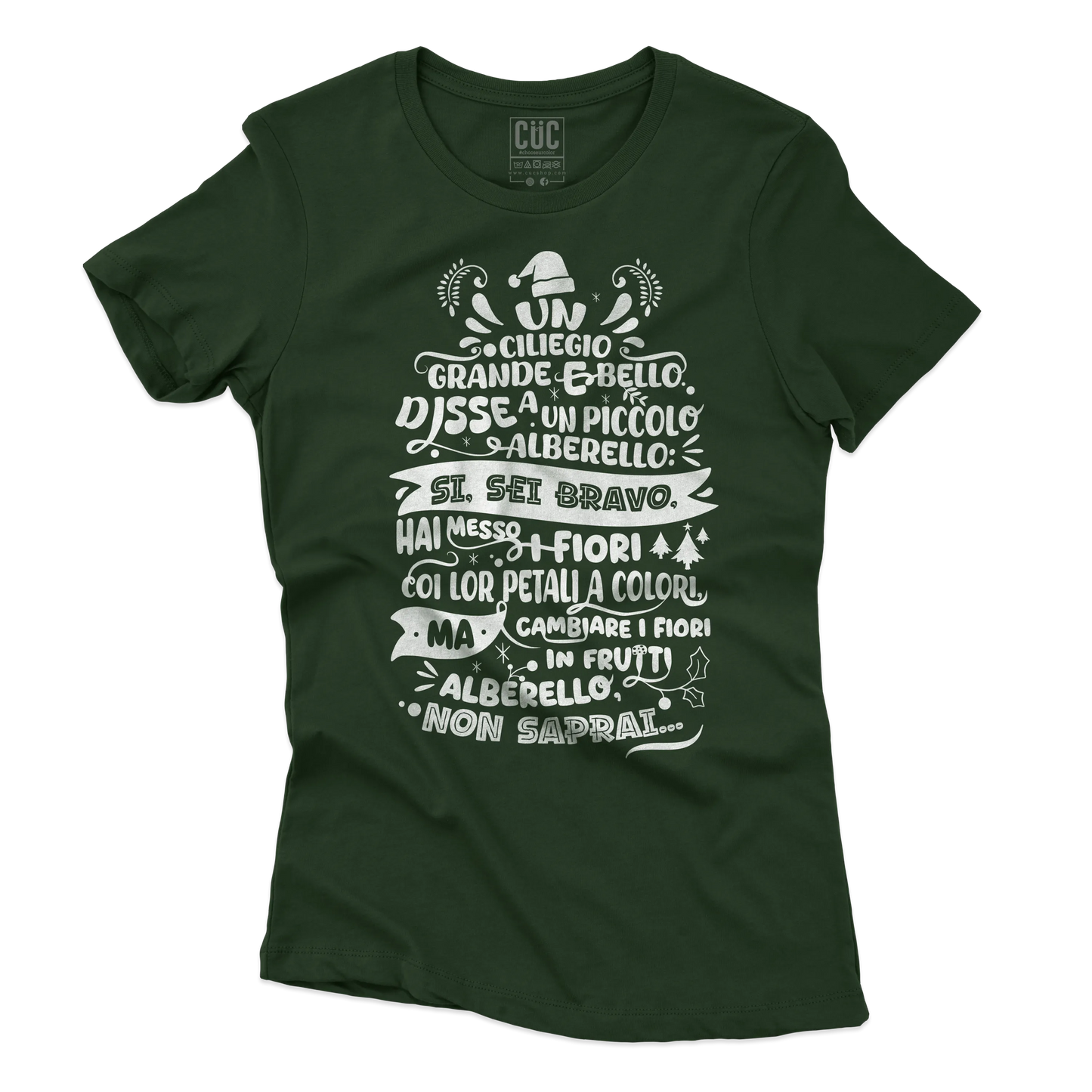 CUC T-SHIRT MARIANGELA Poesia Natalizia  - FILM Fantozzi - Cult -  #chooseurcolor