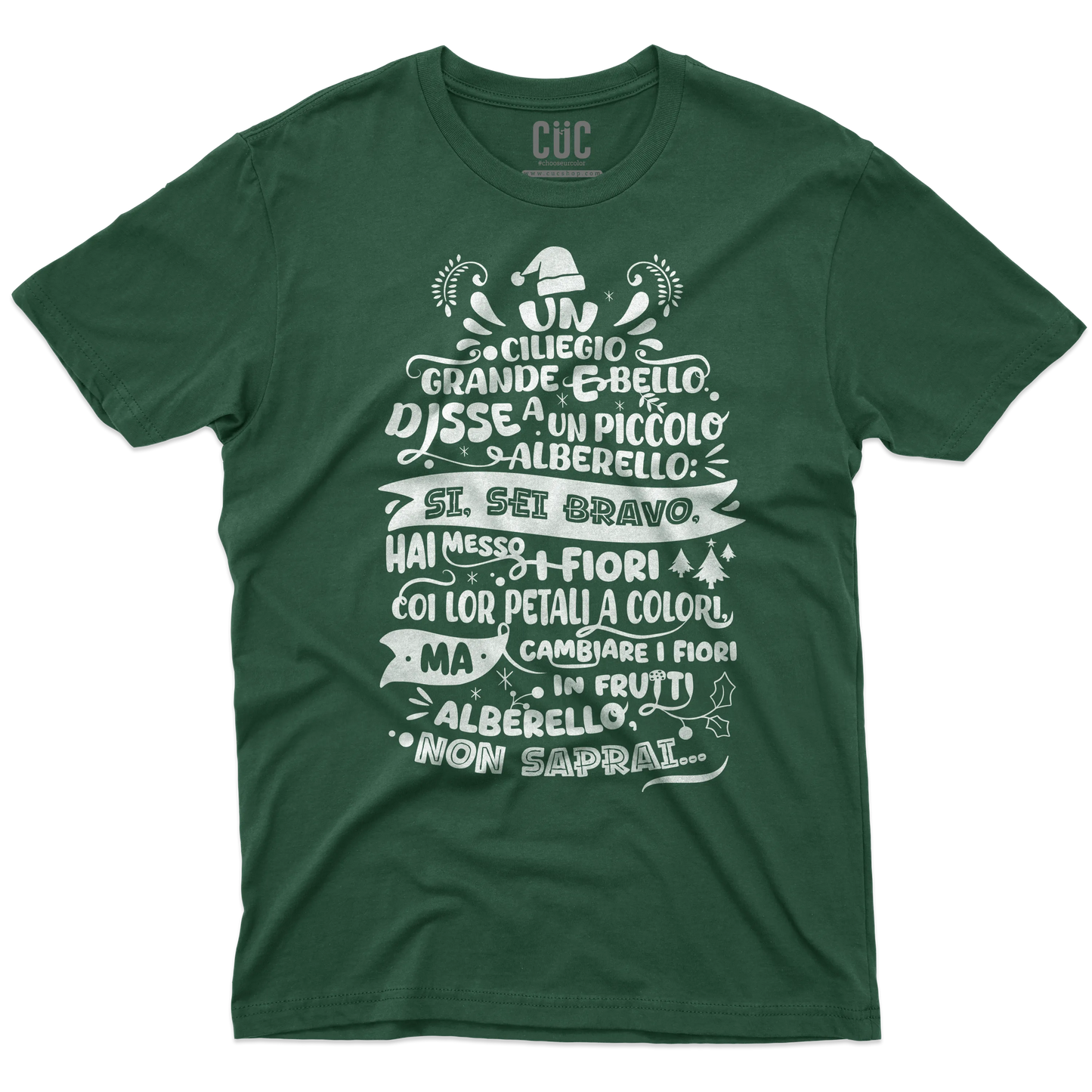 CUC T-SHIRT MARIANGELA Poesia Natalizia  - FILM Fantozzi - Cult -  #chooseurcolor