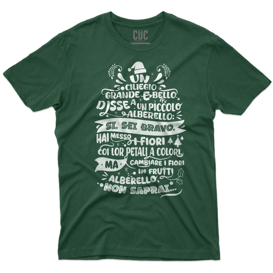 CUC T-SHIRT MARIANGELA Poesia Natalizia  - FILM Fantozzi - Cult -  #chooseurcolor