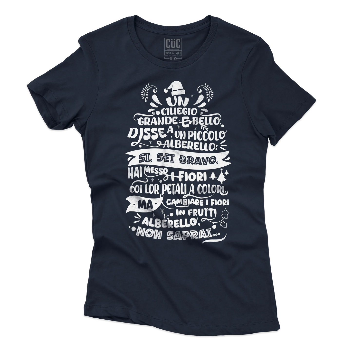 CUC T-SHIRT MARIANGELA Poesia Natalizia  - FILM Fantozzi - Cult -  #chooseurcolor