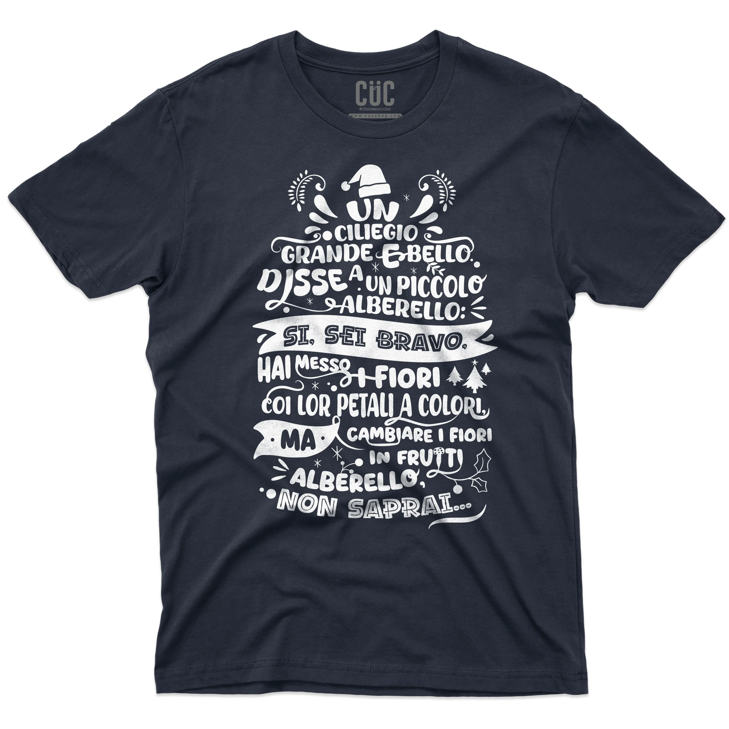 CUC T-SHIRT MARIANGELA Poesia Natalizia  - FILM Fantozzi - Cult -  #chooseurcolor