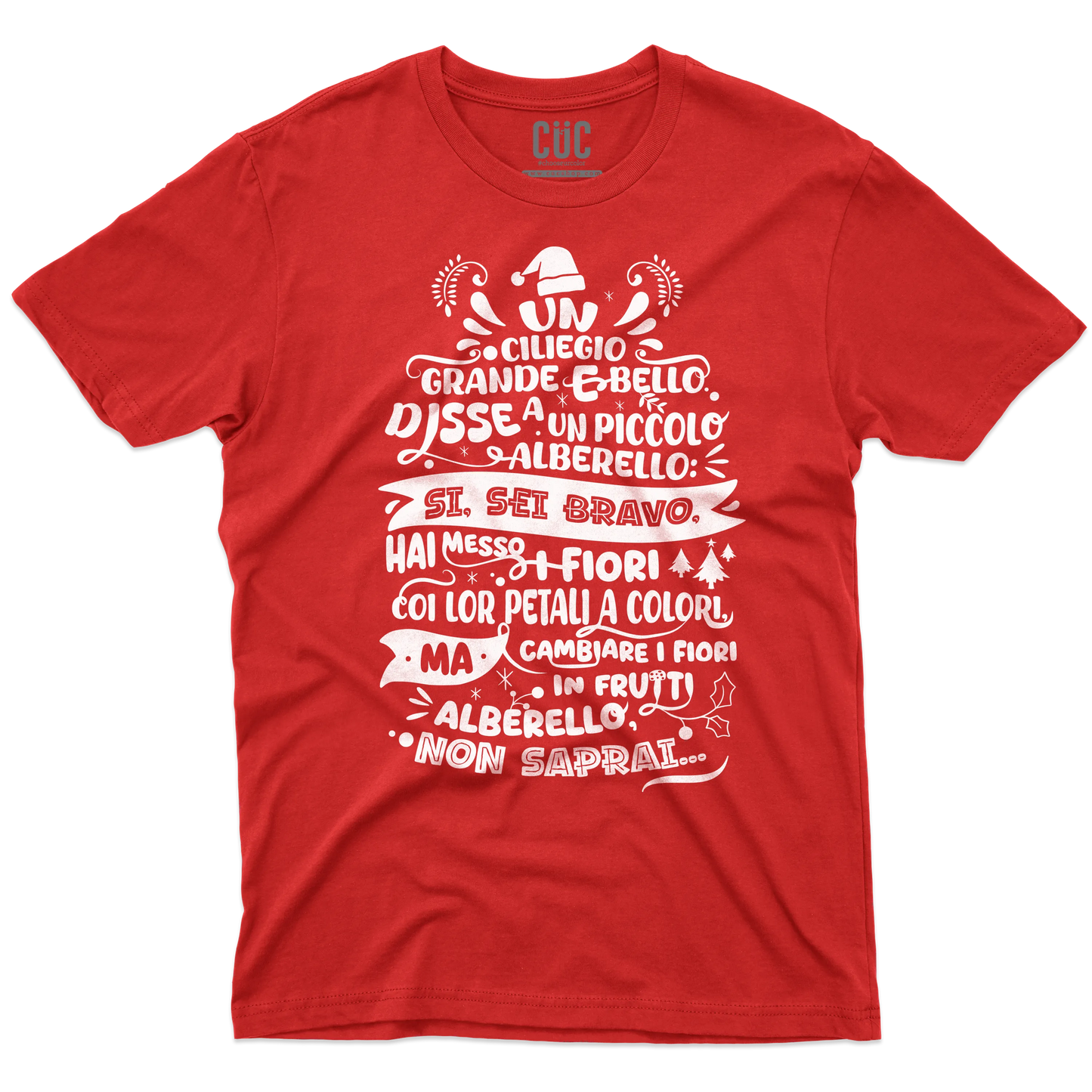 CUC T-SHIRT MARIANGELA Poesia Natalizia  - FILM Fantozzi - Cult -  #chooseurcolor