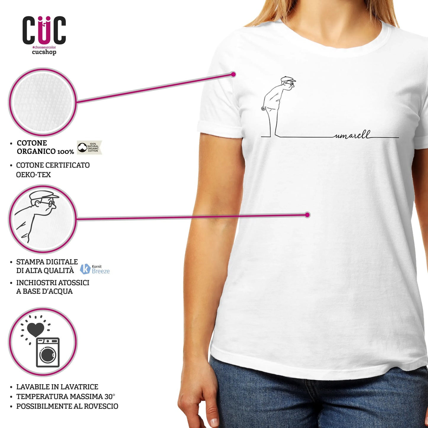 CUC T-SHIRT UMARELL - PERSONAGGI FAMOSI - Meme - Divertente -  #chooseurcolor