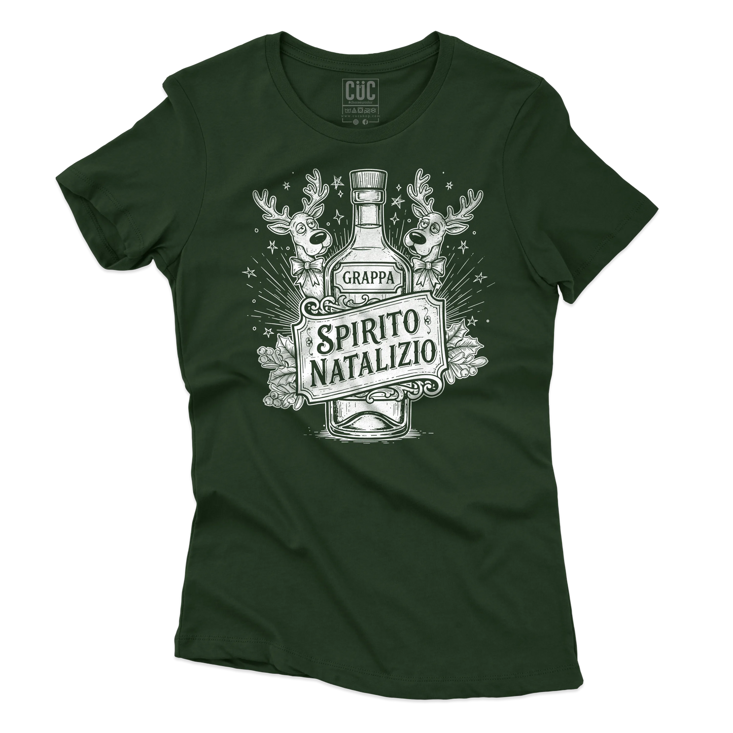 CUC T-SHIRT Spirito Natalizio Grappa - NATALE - Divertente -  #chooseurcolor