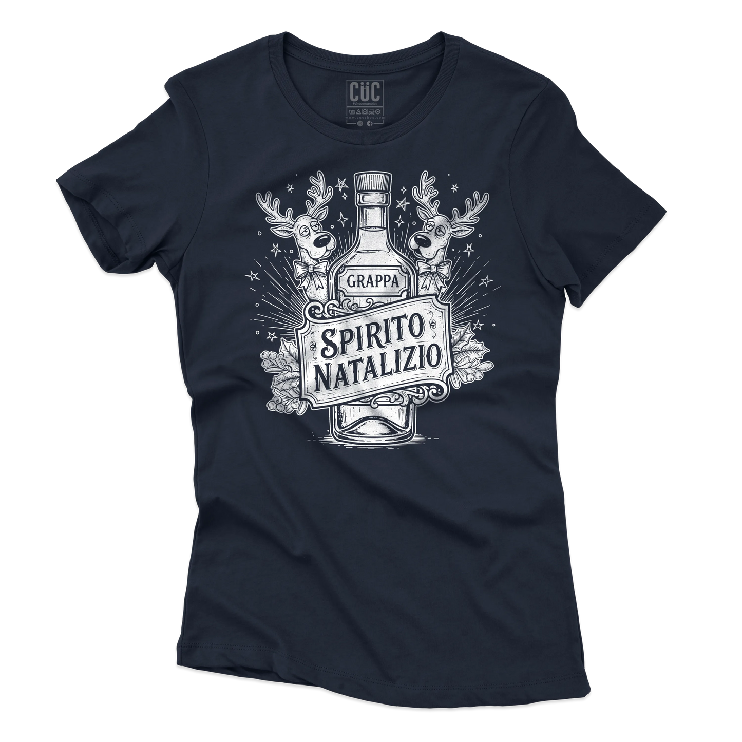CUC T-SHIRT Spirito Natalizio Grappa - NATALE - Divertente -  #chooseurcolor