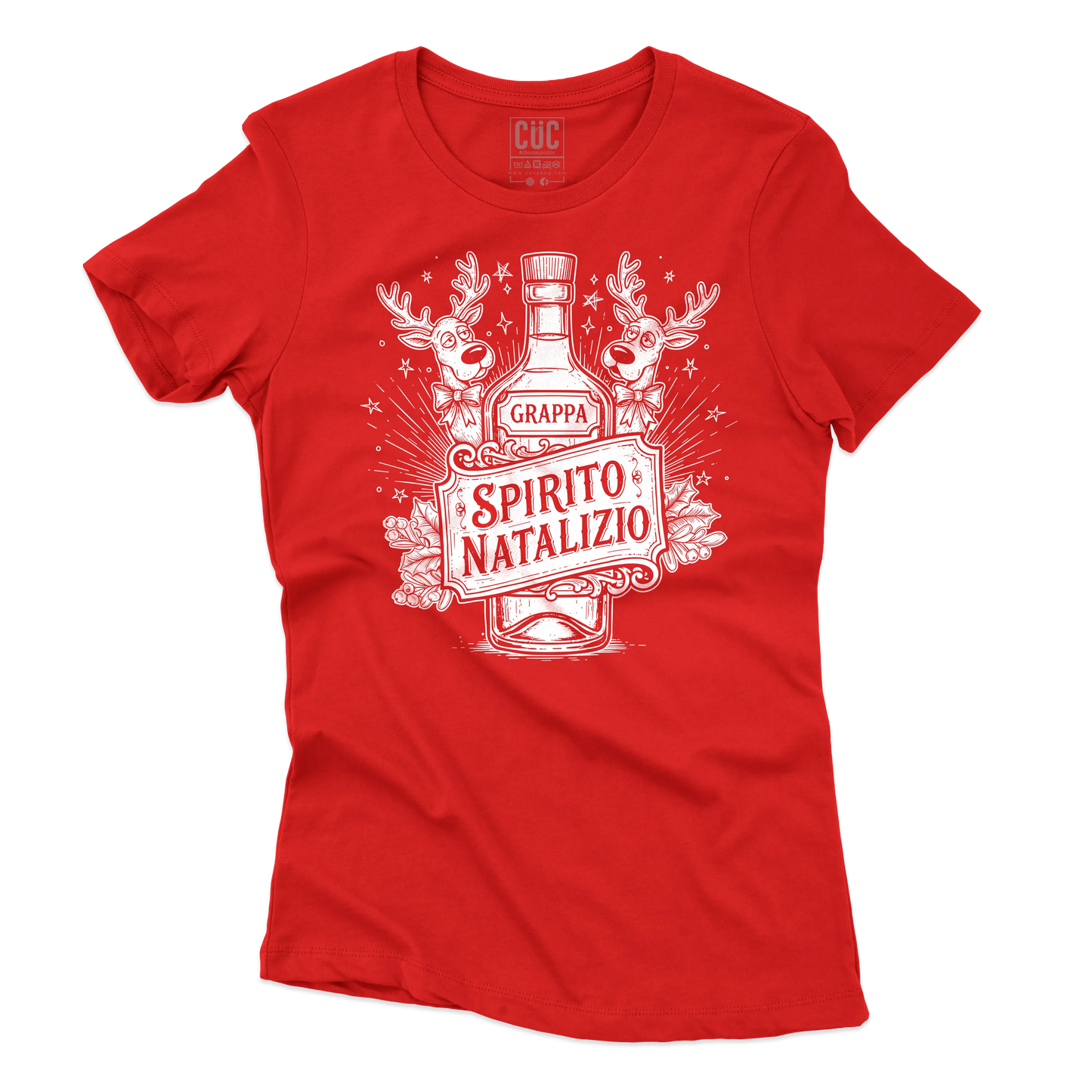 CUC T-SHIRT Spirito Natalizio Grappa - NATALE - Divertente -  #chooseurcolor