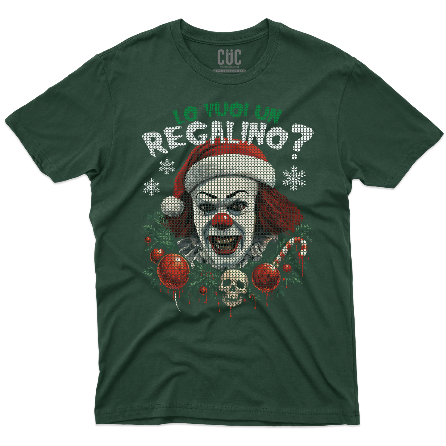 CUC T-SHIRT Lo vuoi un regalino? - NATALE - FILM - Divertente - King - IT - Maglione -  #chooseurcolor