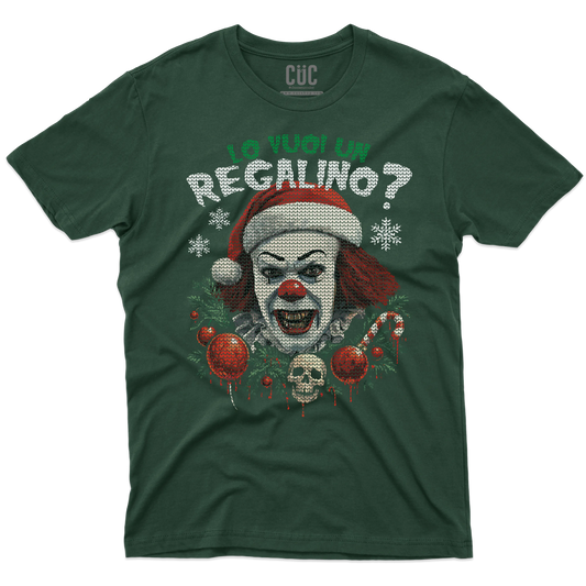 CUC T-SHIRT Lo vuoi un regalino? - NATALE - FILM - Divertente - King - IT - Maglione -  #chooseurcolor
