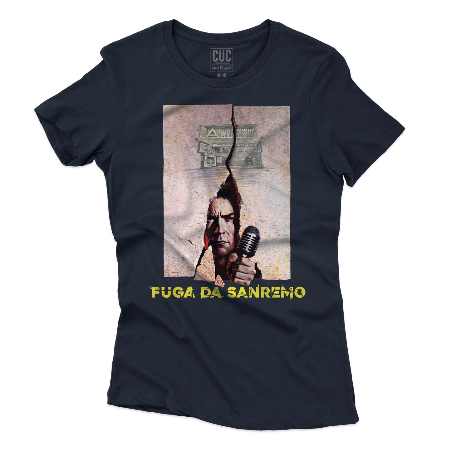 CUC T-SHIRT Fuga da Sanremo - FILM - MUSICA - Divertente - Festival - Parodia -  #chooseurcolor