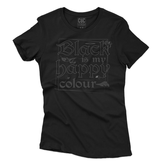CUC T-SHIRT Black is my happy colour - Moda - Nero - Divertente -  #chooseurcolor