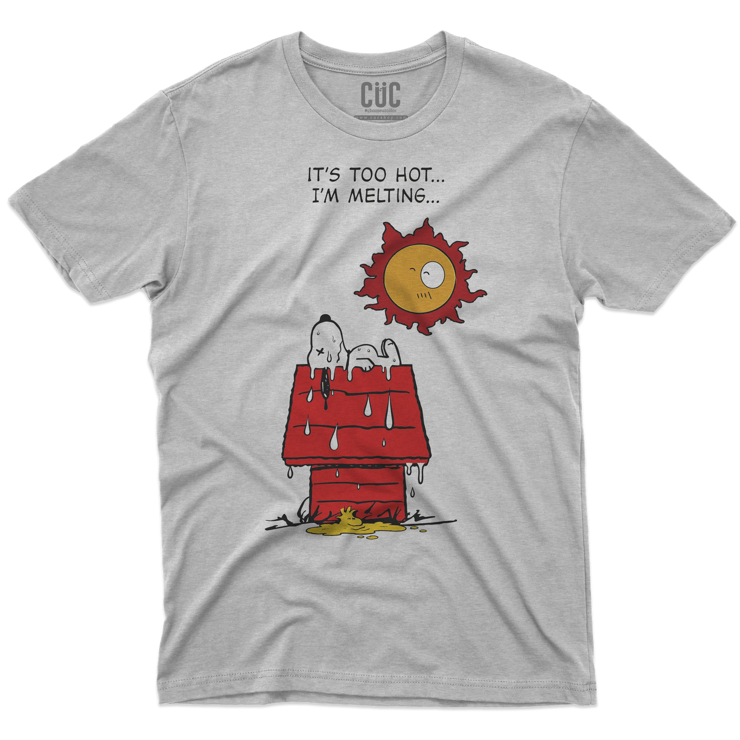 CUC T-SHIRT Melting Snoopy - Pollon Crossover - Estate - Caldo - Cambiamento Climatico - Divertente -  #chooseurcolor