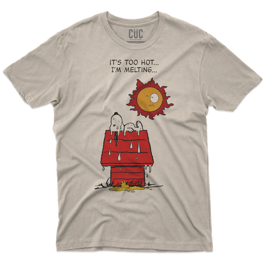 CUC T-SHIRT Melting Snoopy - Pollon Crossover - Estate - Caldo - Cambiamento Climatico - Divertente -  #chooseurcolor
