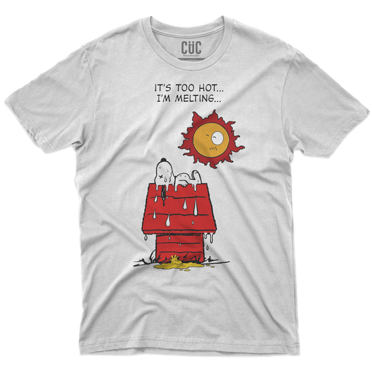 CUC T-SHIRT Melting Snoopy - Pollon Crossover - Estate - Caldo - Cambiamento Climatico - Divertente -  #chooseurcolor