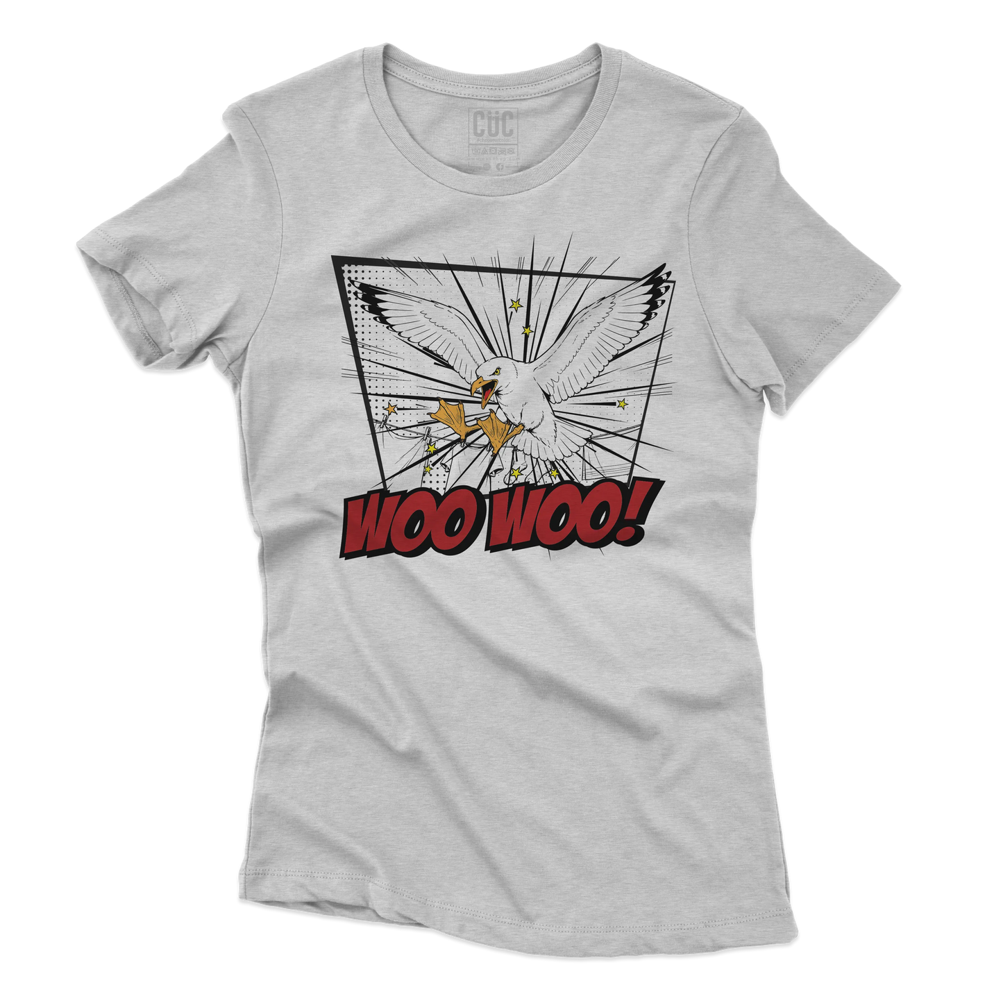 CUC T-SHIRT CON LE ZAMPE DAVANTI - PERSONAGGI FAMOSI - IL BECCO WOO WOO - Divertente - Gabbiani -  #chooseurcolor