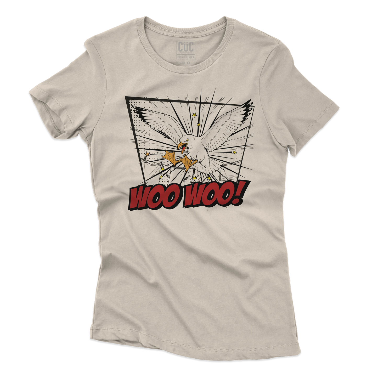 CUC T-SHIRT CON LE ZAMPE DAVANTI - PERSONAGGI FAMOSI - IL BECCO WOO WOO - Divertente - Gabbiani -  #chooseurcolor
