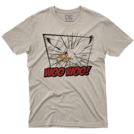 CUC T-SHIRT CON LE ZAMPE DAVANTI - PERSONAGGI FAMOSI - IL BECCO WOO WOO - Divertente - Gabbiani -  #chooseurcolor