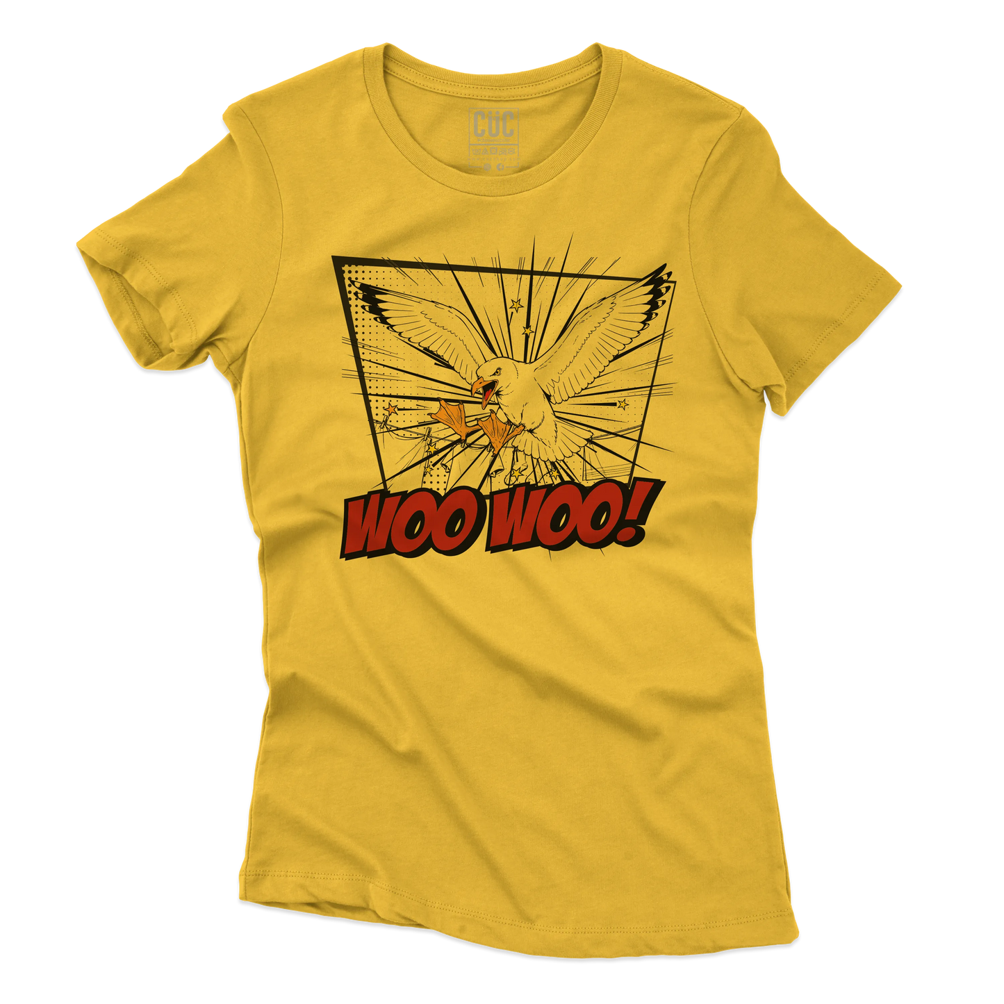 CUC T-SHIRT CON LE ZAMPE DAVANTI - PERSONAGGI FAMOSI - IL BECCO WOO WOO - Divertente - Gabbiani -  #chooseurcolor