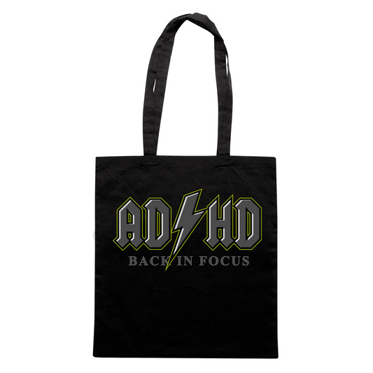 SHOPPER ADHD back in focus scritta simpatica Nera #chooseurcolor