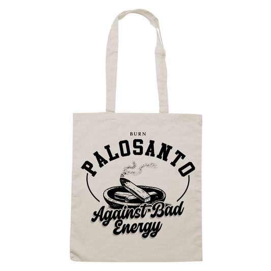 SHOPPER Burn Palosanto Against Bad Energy yoga divertente Sabbia #chooseurcolor