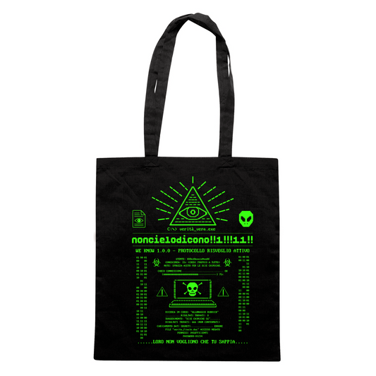 SHOPPER CUC NON CIELODICONO web meme scie chimiche terrapiattisti Nera M [IMGKEY:BLA:M:1]