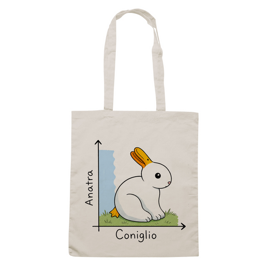 SHOPPER CUC PUNTI DI VISTA coniglio anatra meme divertente Sabbia M [IMGKEY:SAN:M:1]