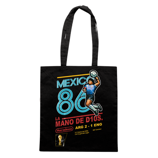 SHOPPER CUC LA MANO DE DIOS Maradona argentina mondiali 86 Nera M [IMGKEY:BLA:M:1]