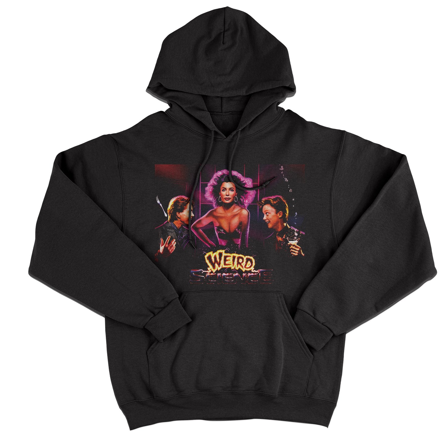 FELPA CAPPUCCIO UNA DONNA ESPLOSIVA cult anni 80 fantascienza Nera #chooseurcolor