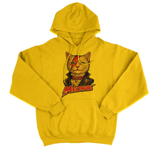 FELPA CAPPUCCIO DAVID MEOWIE ziggy star cat gatto rock YEL #chooseurcolor