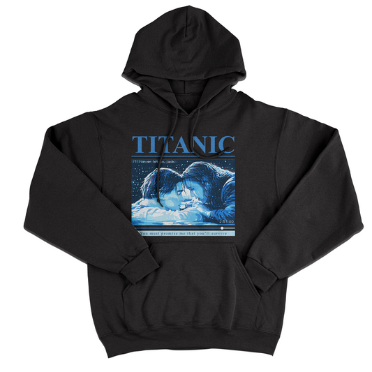 FELPA CAPPUCCIO CUC Titanic Promise Rose Jack Film cult Nera M [IMGKEY:BLA:M:2]