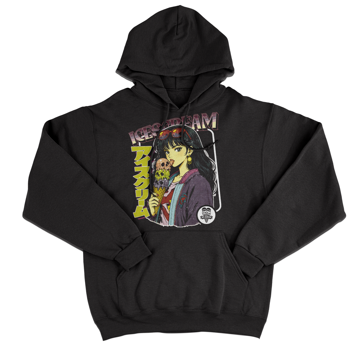 FELPA CAPPUCCIO JAPAN ICE SCREAM estate cool Toky Nera M [IMGKEY:BLA:M:1]